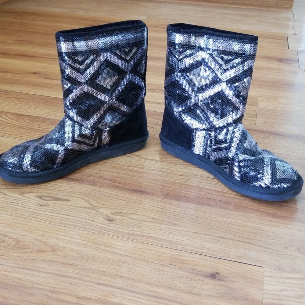 Sequin boots